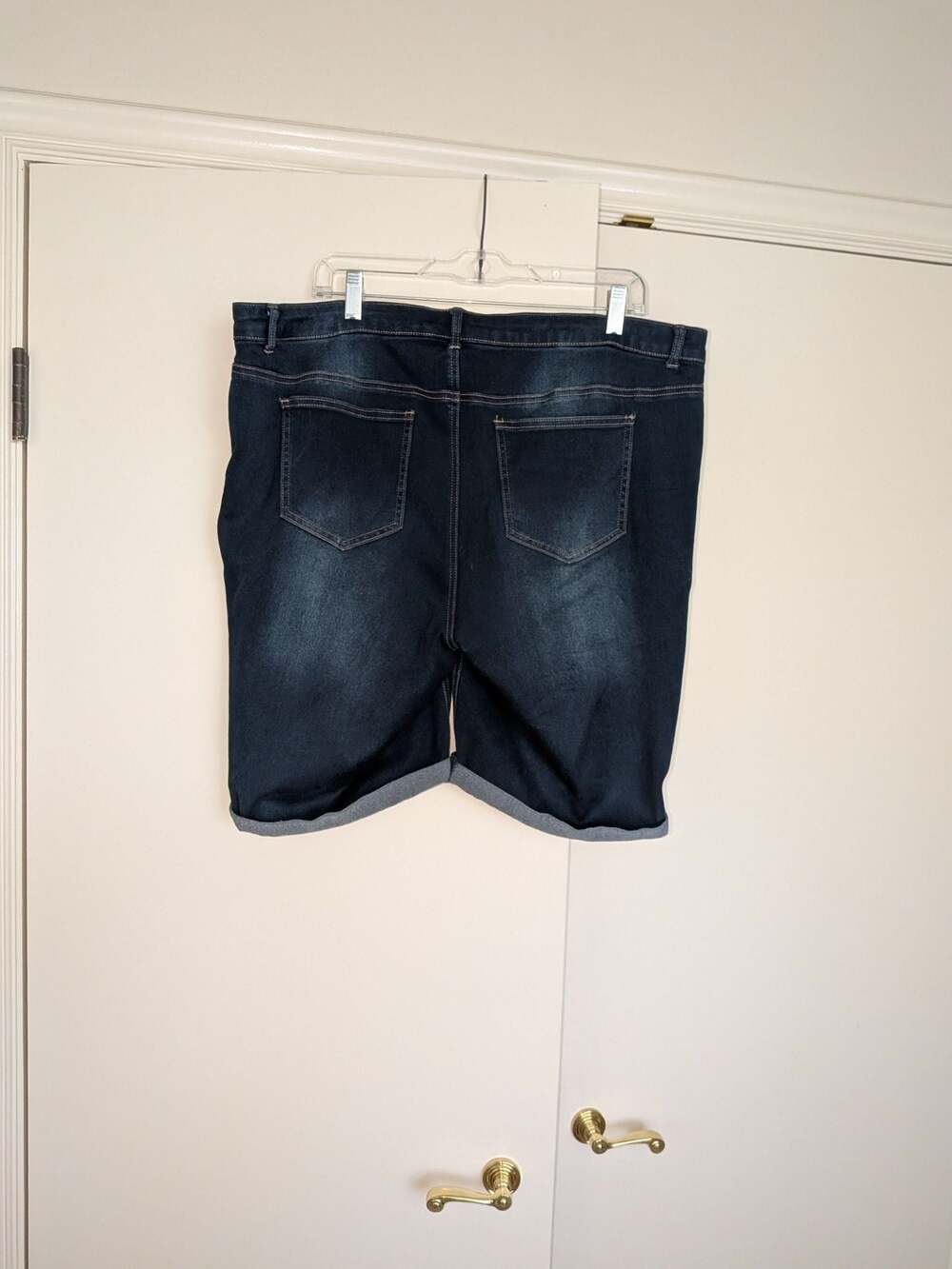 Morgan & Walker Women's Plus Size Size 20 Rolled Cuff Denim Bermuda Shorts